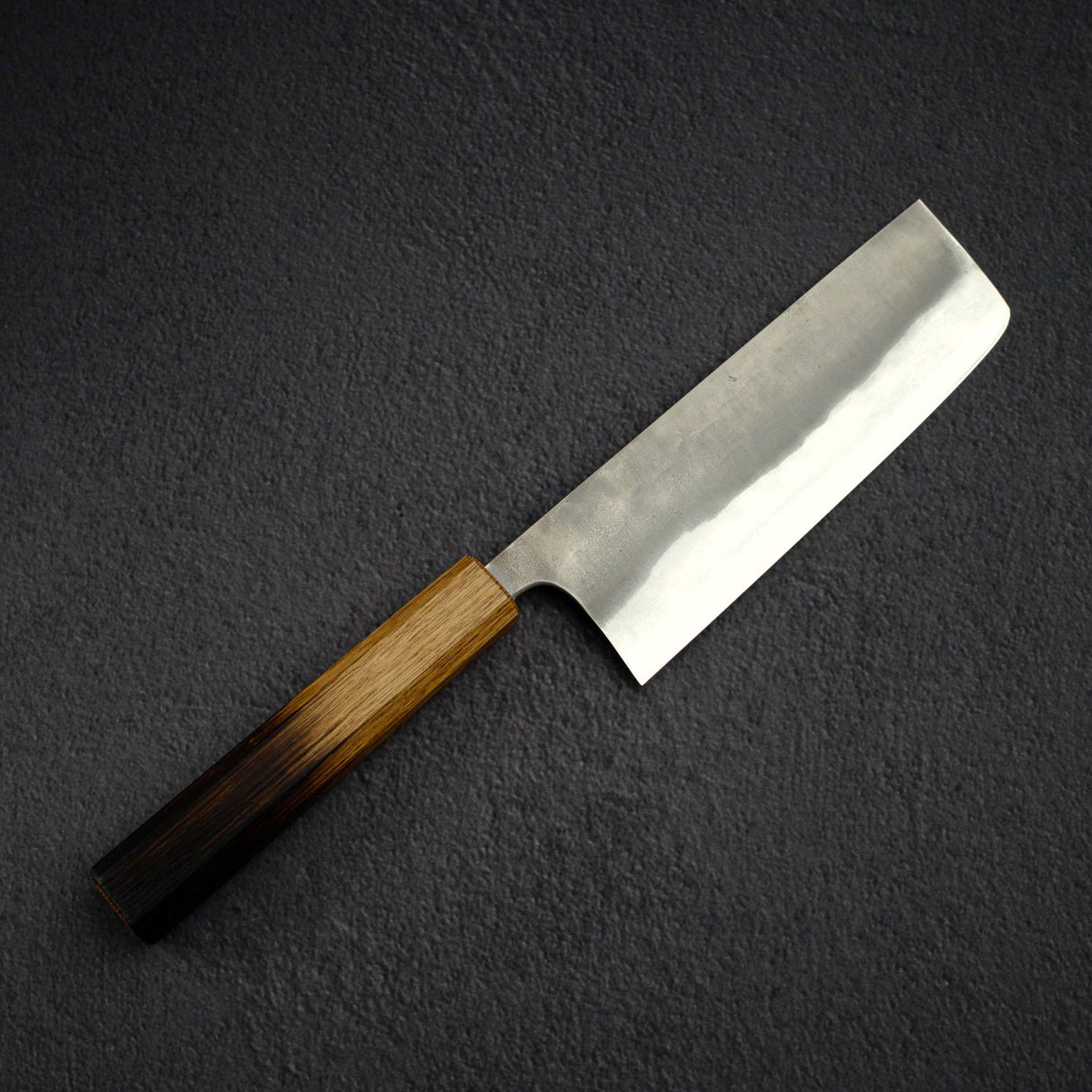 松原刃物 青二鋼 菜切 165mm 梨地仕上げ 焼樫
