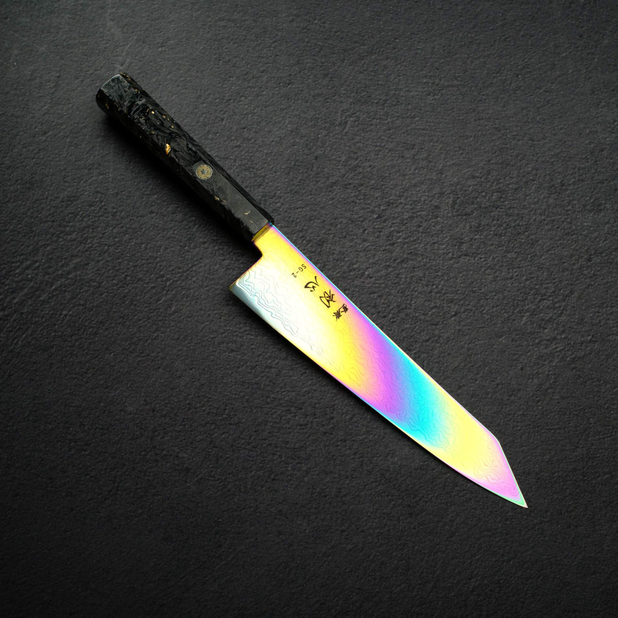 初心 流氷 SG2 ダマスカス レインボー 切付牛刀 210mm