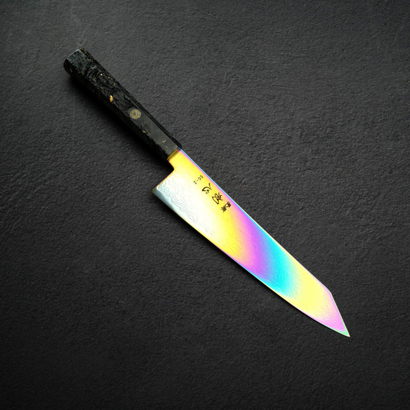 初心 流氷 SG2 ダマスカス レインボー 切付牛刀 210mm