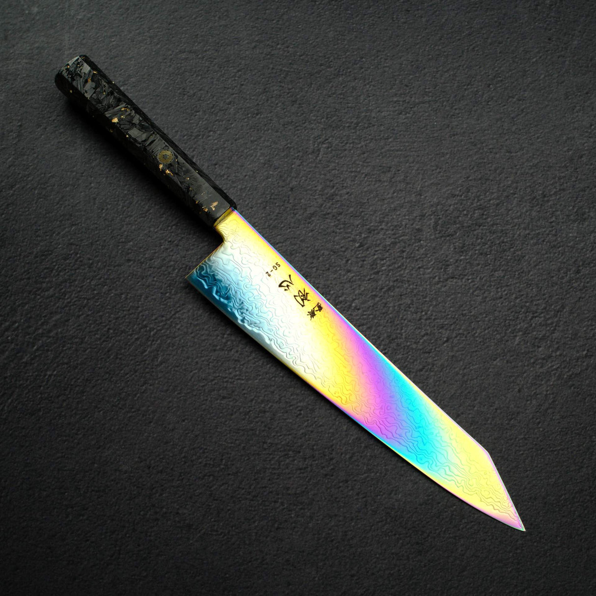 初心 流氷 SG2 ダマスカス レインボー 切付牛刀 240mm