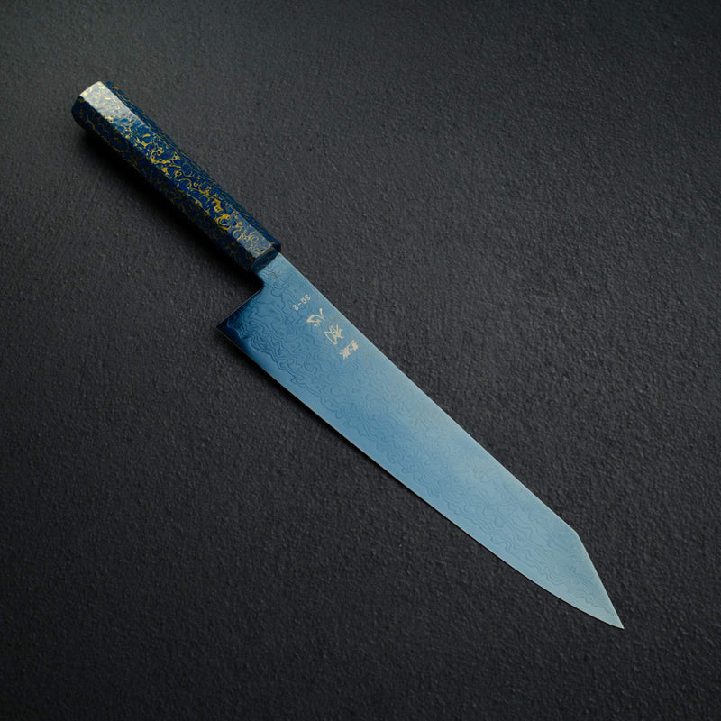 初心 流氷 SG2 ダマスカス 切付牛刀 240mm 漆ハンドル
