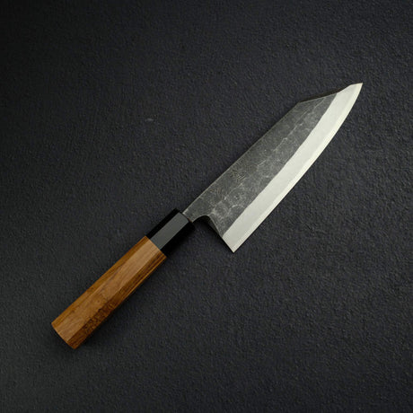 明神利器制作所 x 初心 白鷺 青二鋼 黒打ち 切付出刃 180mm