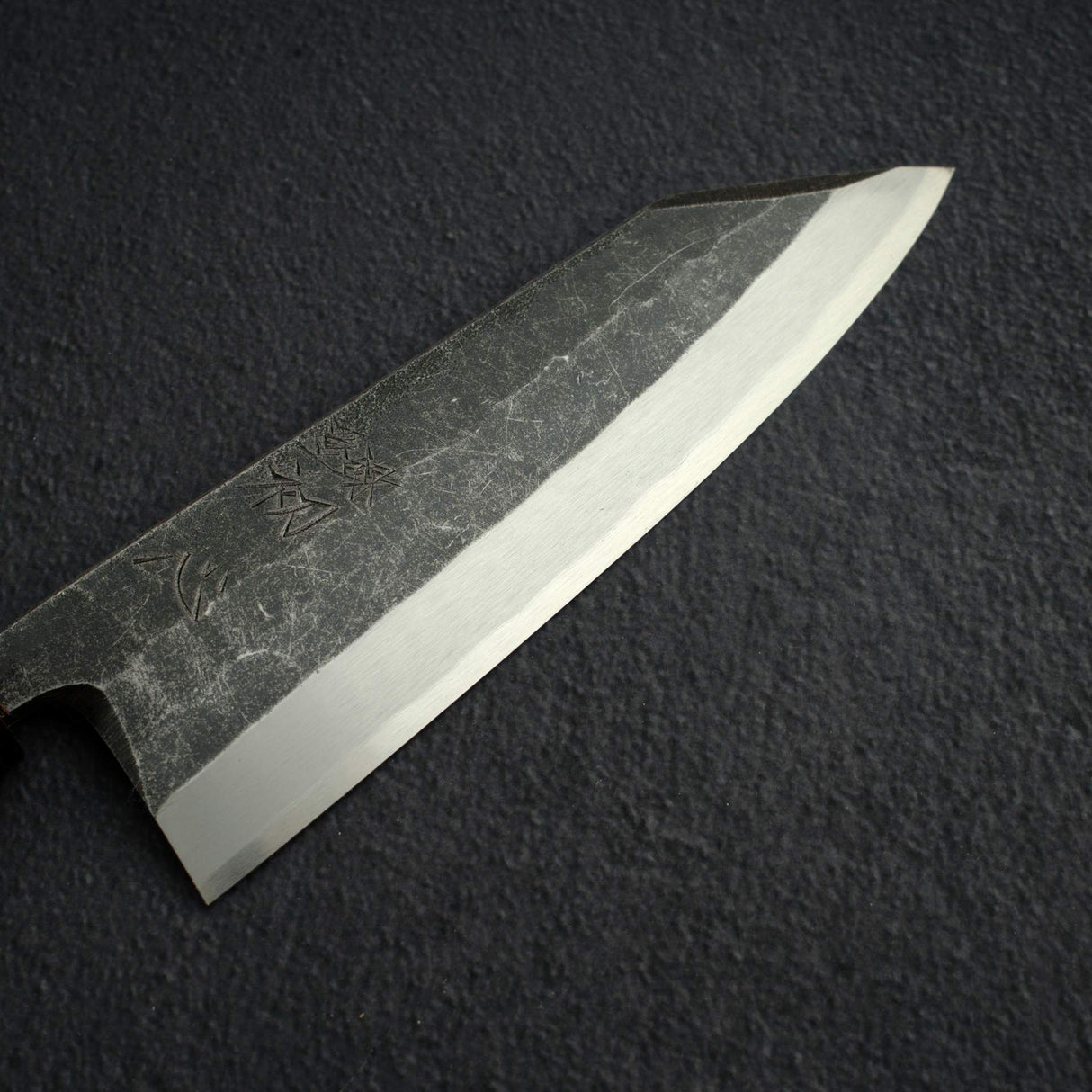 明神利器制作所 x 初心 白鷺 青二鋼 黒打ち 切付出刃 180mm