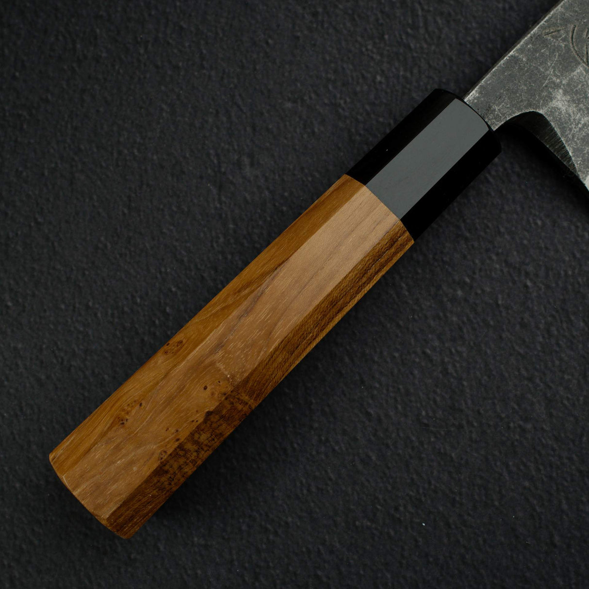 明神利器制作所 x 初心 白鷺 青二鋼 黒打ち 切付出刃 180mm