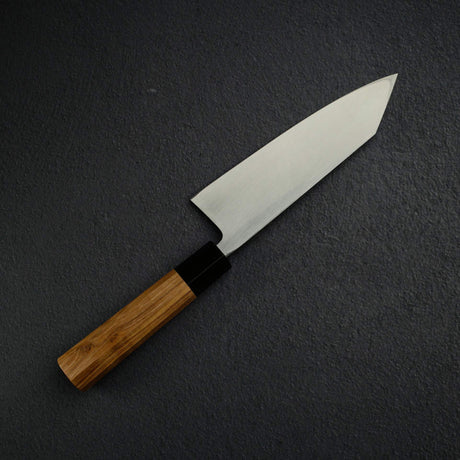 明神利器制作所 x 初心 白鷺 青二鋼 黒打ち 切付出刃 180mm