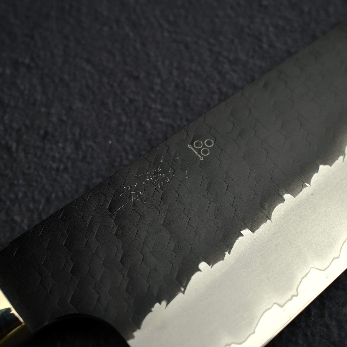二唐刃物鍛造所 SG2 黒打ち 槌目 菜切 165mm