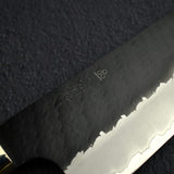 二唐刃物鍛造所 SG2 黒打ち 槌目 菜切 165mm