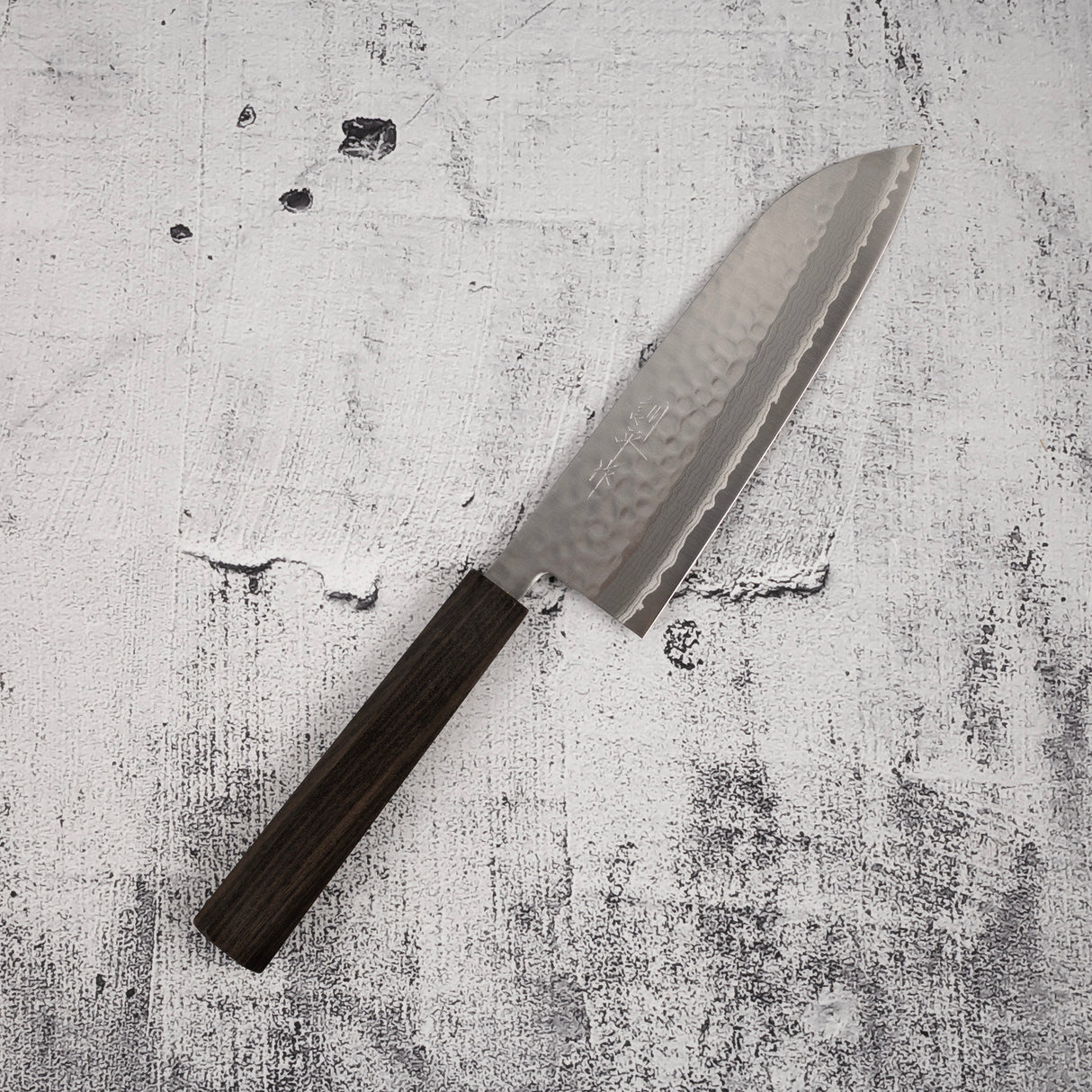 増谷打刃物 黒龍 V金10号 ダマスカス 槌目 三徳 170mm
