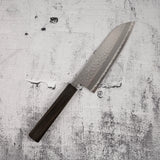 増谷打刃物 黒龍 V金10号 ダマスカス 槌目 三徳 170mm