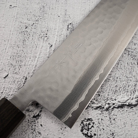 増谷打刃物 黒龍 V金10号 ダマスカス 槌目 三徳 170mm