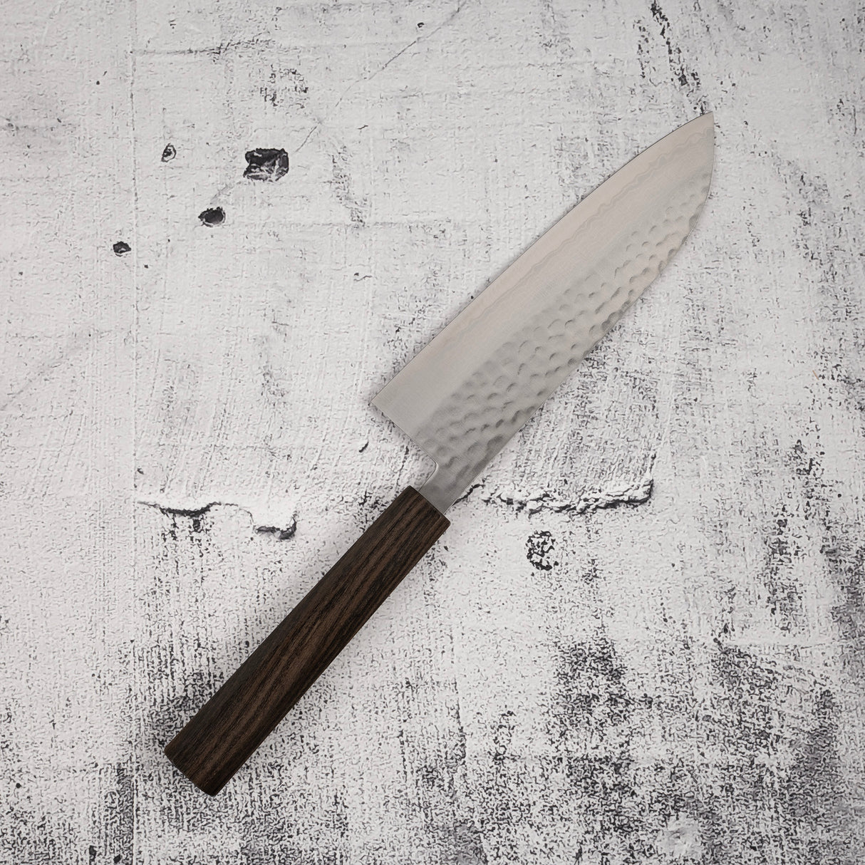 増谷打刃物 黒龍 V金10号 ダマスカス 槌目 三徳 170mm