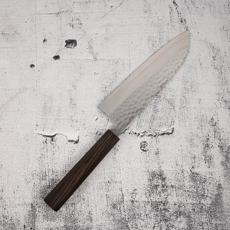 増谷打刃物 黒龍 V金10号 ダマスカス 槌目 三徳 170mm