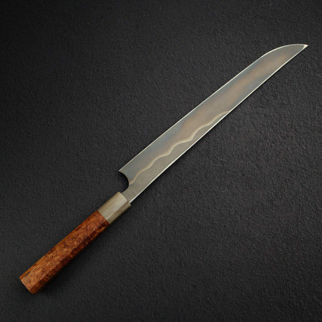二唐刃物鍛造所 青二鋼 錬鉄 先丸蛸引き 300mm