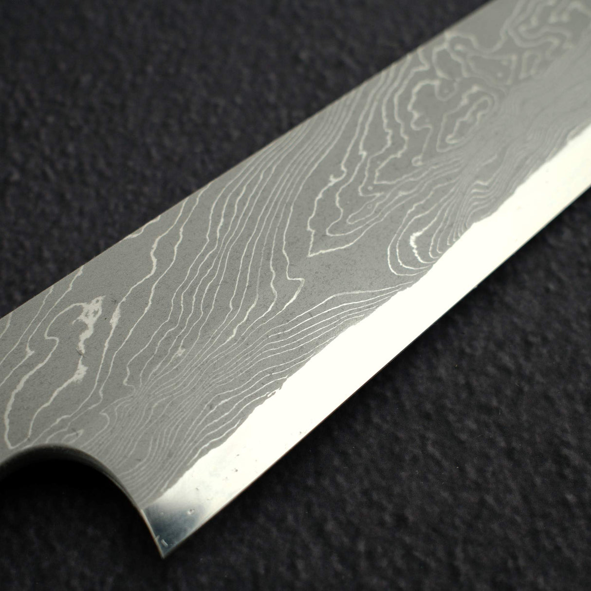 二唐刃物鍛造所 暗門 青二鋼 捻り棒ダマスカス 柳刃 270mm