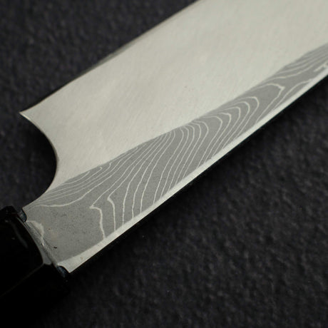 二唐刃物鍛造所 暗門 青二鋼 捻り棒ダマスカス 柳刃 270mm