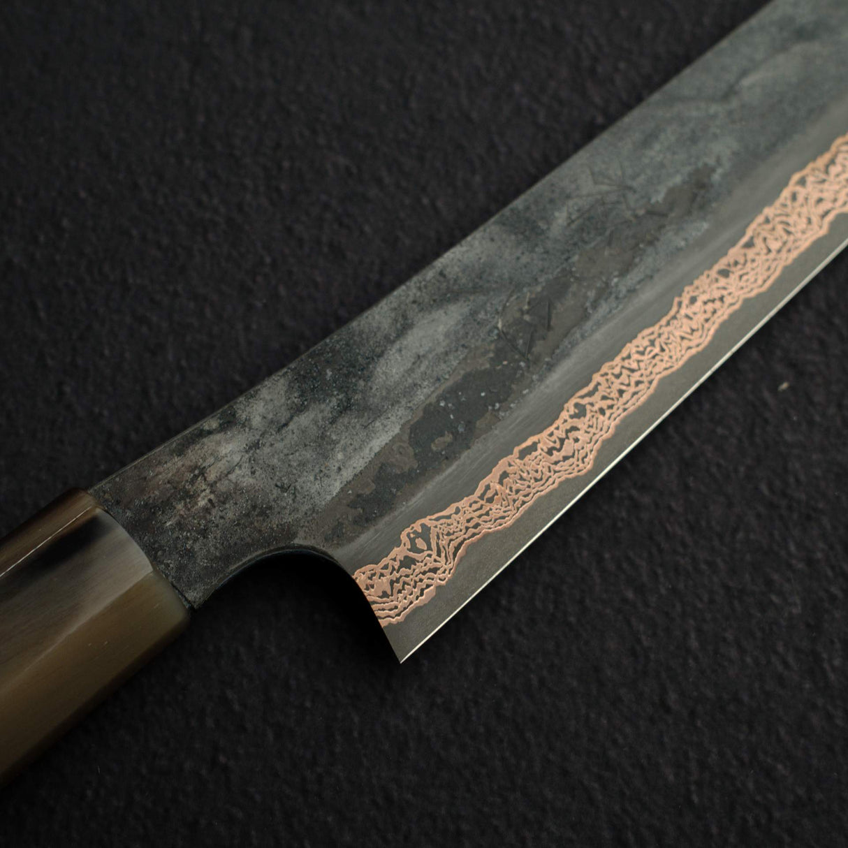 初心 x 二唐刃物鍛造所 悦び SLD鋼 銅ダマスカス 筋引 450mm