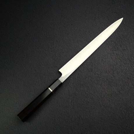 二唐刃物鍛造所 白二鋼 ダマスカス 柳刃 270mm 鞘付き