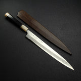 眞崎 直樹 青二鋼 磨き 柳刃 300mm 鞘付き