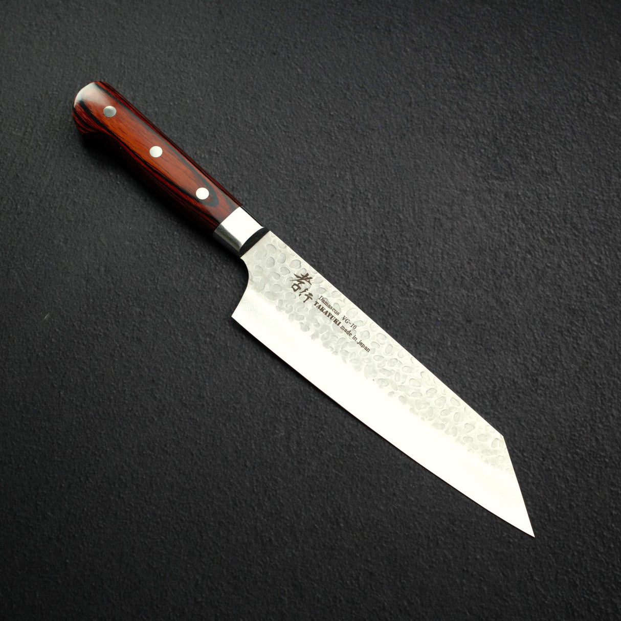 青木刃物製作所 VG10 切付牛刀 190mm 33層槌目ダマスカス