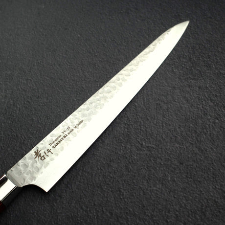 青木刃物製作所 V金10号 筋引 240mm 33層 槌目ダマスカス