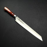 青木刃物製作所 VG10 33層 槌目ダマスカス 剣型筋引 270mm
