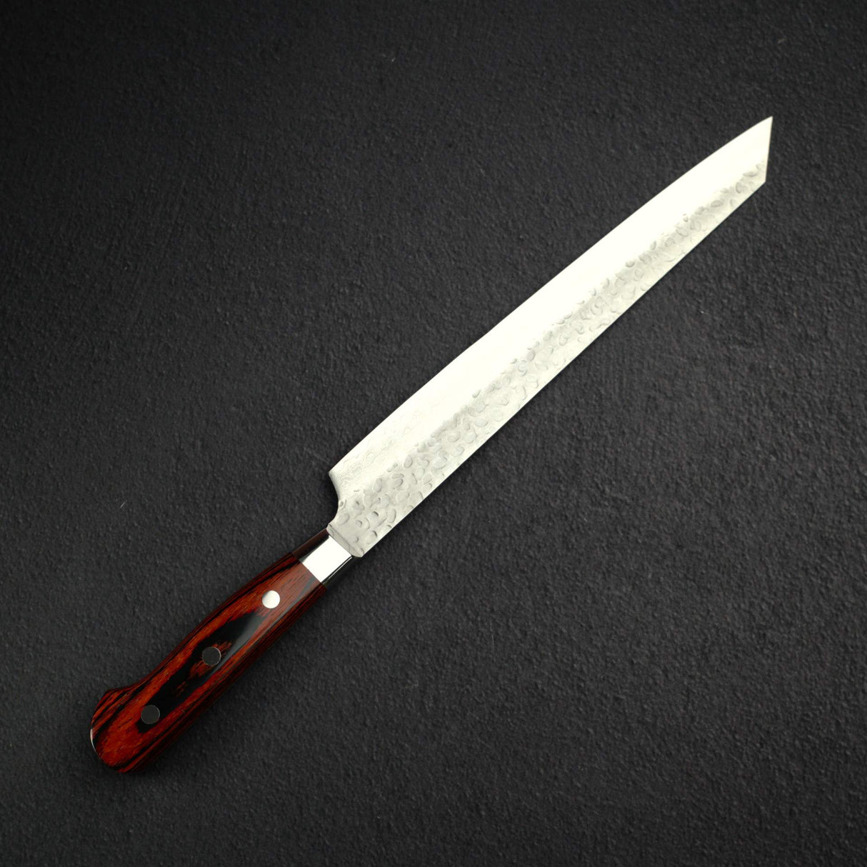 青木刃物製作所 VG10 33層 槌目ダマスカス 剣型筋引 270mm