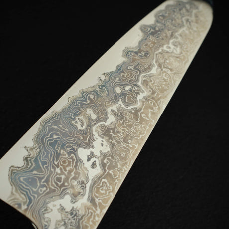 間中刃物鍛錬所 x XINGUO 青一鋼 白雲炎 ダマスカス 牛刀 300mm