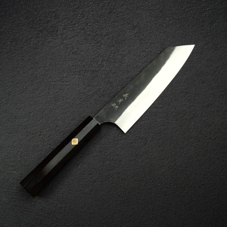 カトウ打刃物製作所 金太郎 白二鋼 ダマスカス 黒打ち 梨地 文化 180mm