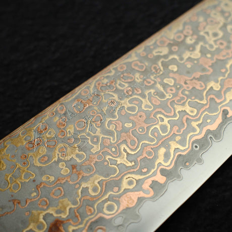 初心 火の鳥 V金2号 ダマスカス 三徳 180mm