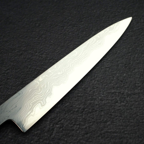初心 木漏れ日 青一鋼 ダマスカス ペティナイフ 150mm 口金付き 無銘