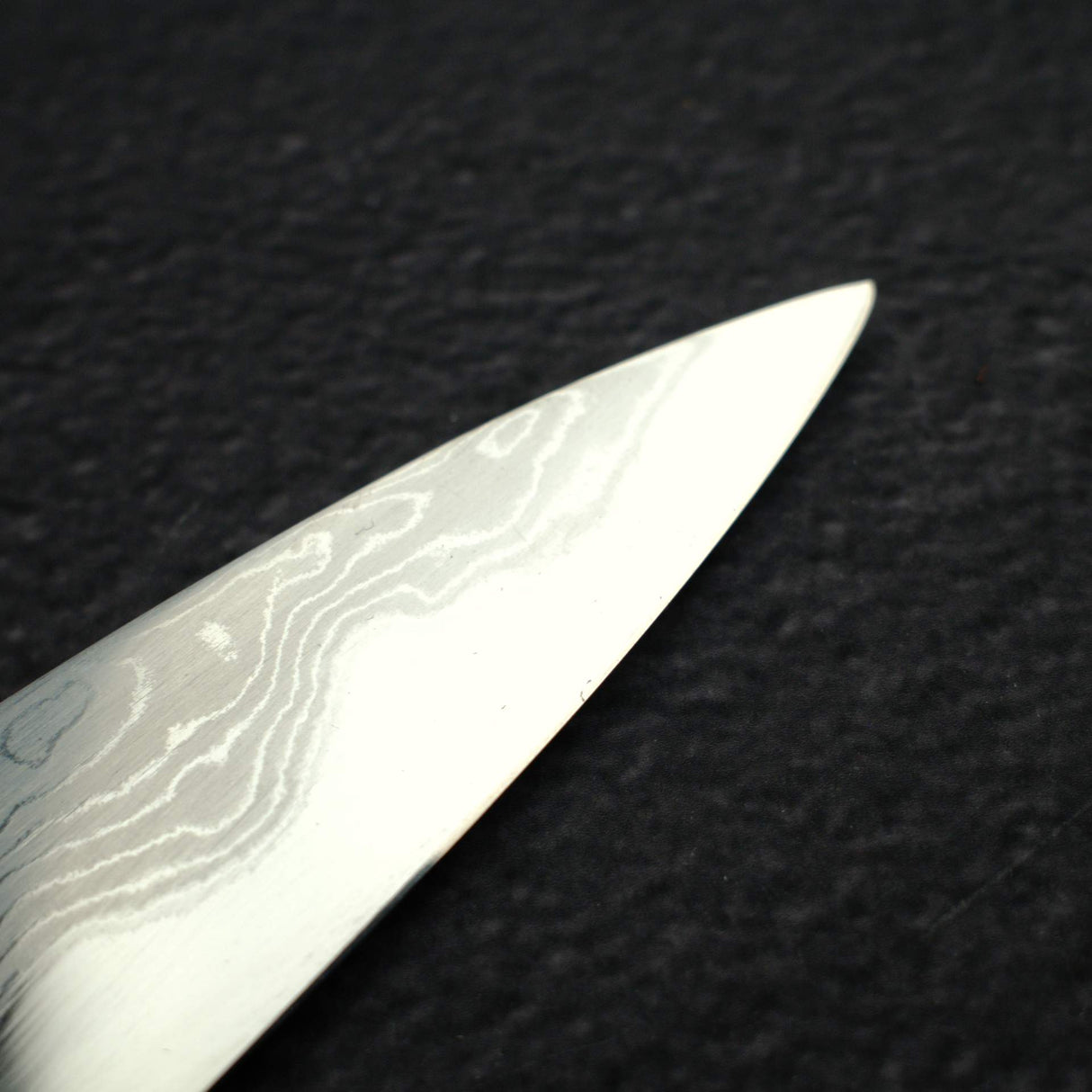 初心 木漏れ日 青一鋼 ダマスカス ペティナイフ 150mm 口金付き 無銘