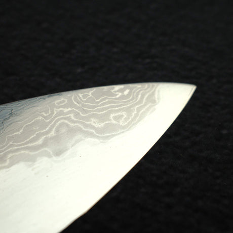 初心 木漏れ日 青一鋼 ダマスカス 牛刀 240mm 鞘付き 無銘