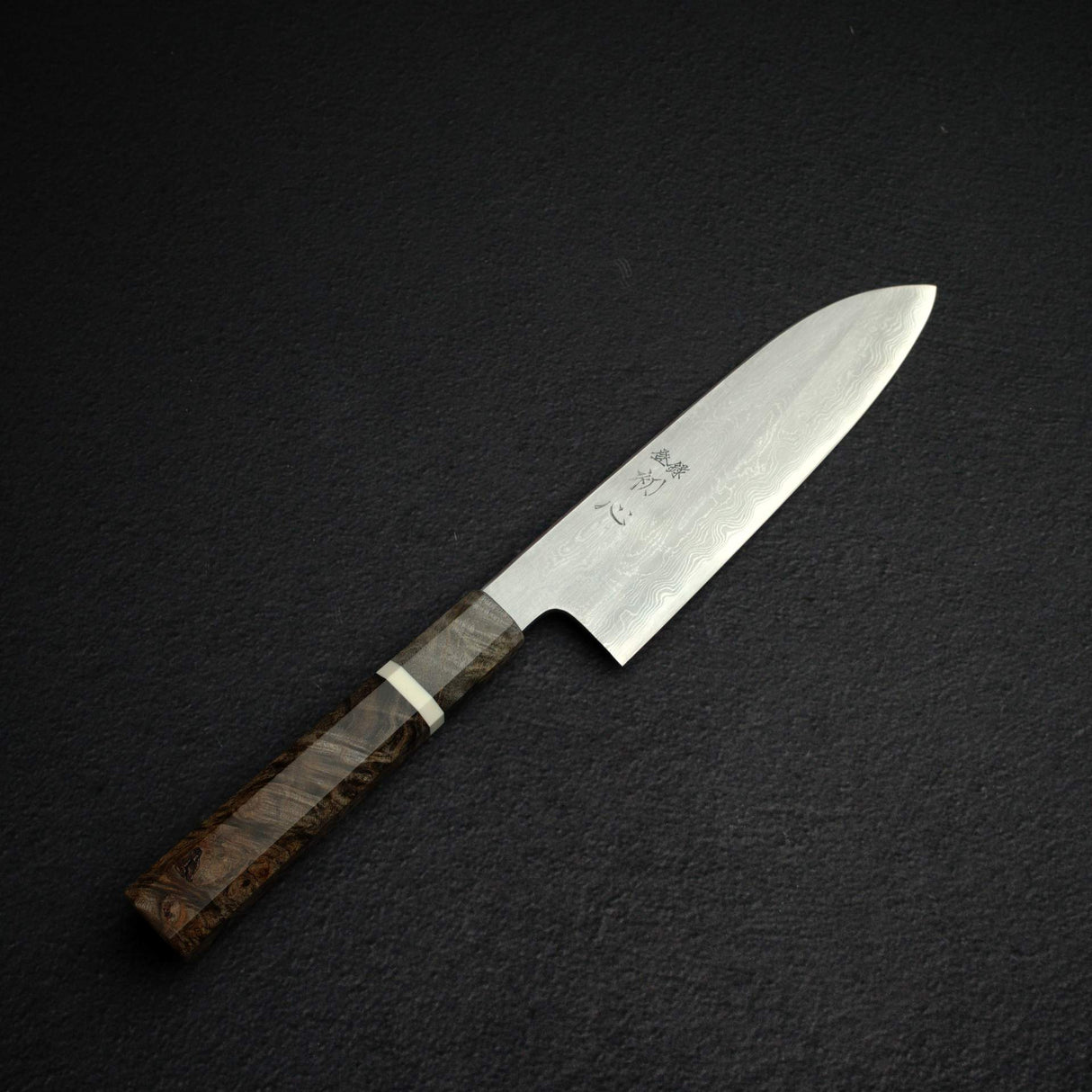初心 x 中川打刃物 青一鋼 ダマスカス 三徳 170mm
