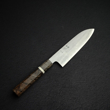 初心 x 中川打刃物 青一鋼 ダマスカス 三徳 170mm