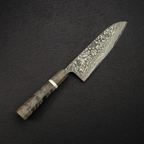 佐治打刃物 スーパーゴールド2 ブラックダマスカス 三徳 180mm
