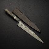 佐治打刃物 SG2 ブラックダマスカス 筋引 240mm バーチウッドハンドル