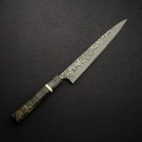 佐治打刃物 SG2 ブラックダマスカス 筋引 240mm バーチウッドハンドル