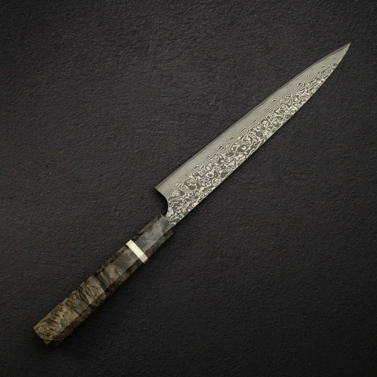 佐治打刃物 SG2 ブラックダマスカス 筋引 240mm バーチウッドハンドル