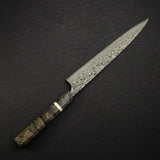 佐治打刃物 SG2 ブラックダマスカス 筋引 240mm バーチウッドハンドル