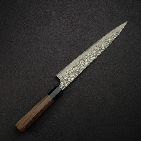 佐治打刃物 SG2 ブラックダマスカス 筋引 240mm ローズウッドハンドル
