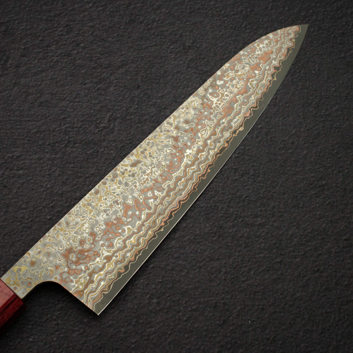 佐治打刃物 V金10号 レインボーダマスカス 牛刀 240mm