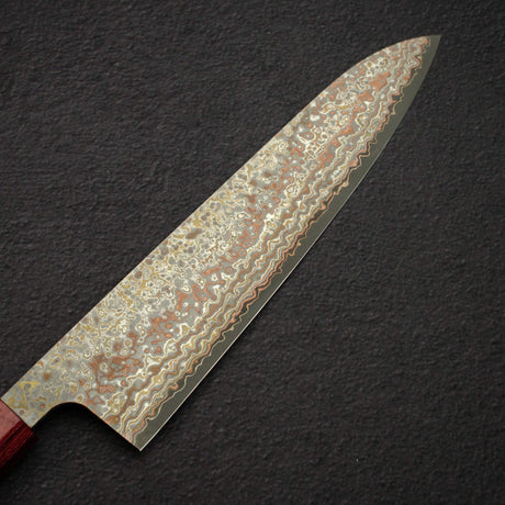 佐治打刃物 V金10号 レインボーダマスカス 牛刀 240mm
