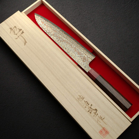 佐治打刃物 V金10号 レインボーダマスカス 牛刀 240mm