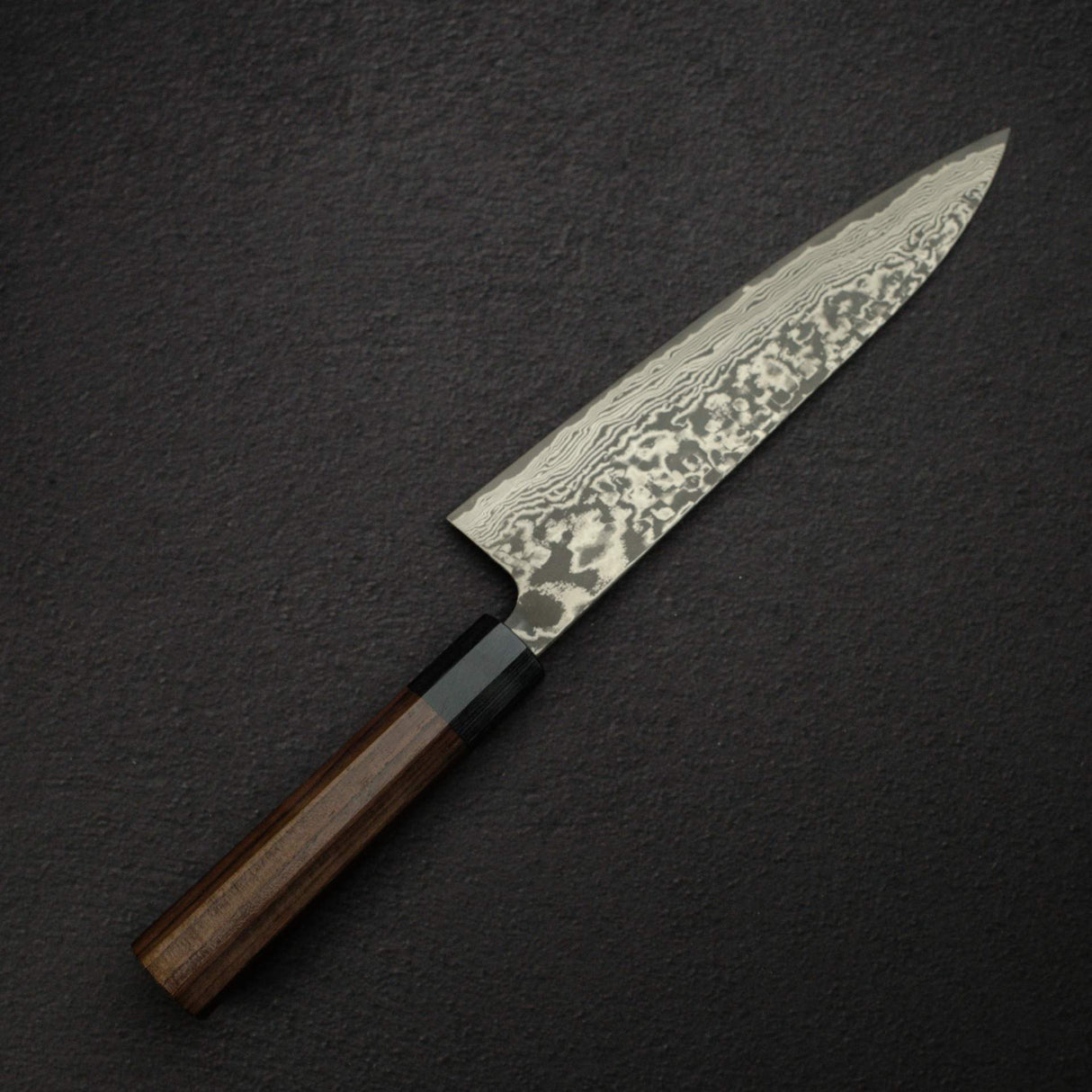 佐治打刃物 スーパーゴールド2 ブラックダマスカス 牛刀 210mm