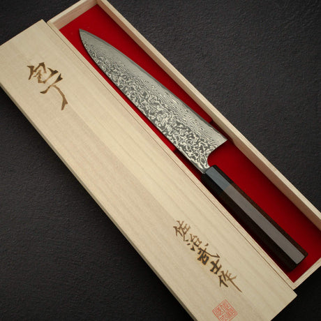 佐治打刃物 スーパーゴールド2 ブラックダマスカス 牛刀 240mm
