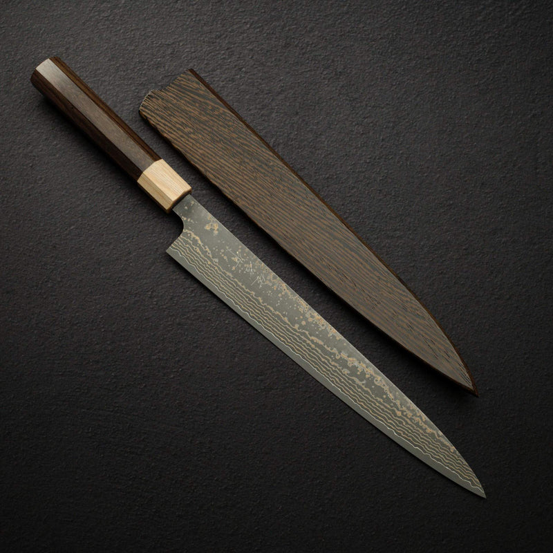 佐治打刃物 V金10号 ゴールドダマスカス 筋引 270mm