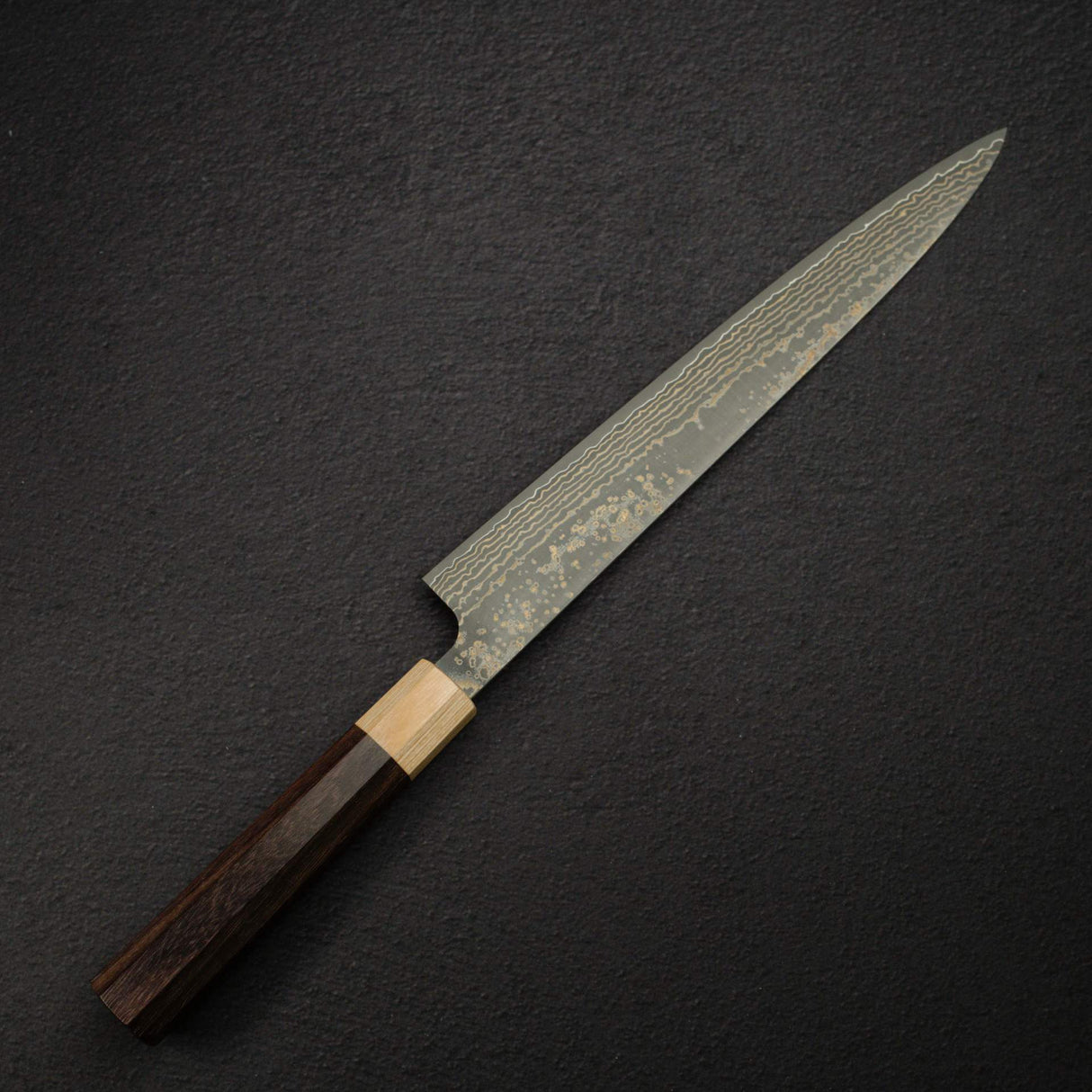 佐治打刃物 V金10号 ゴールドダマスカス 筋引 270mm