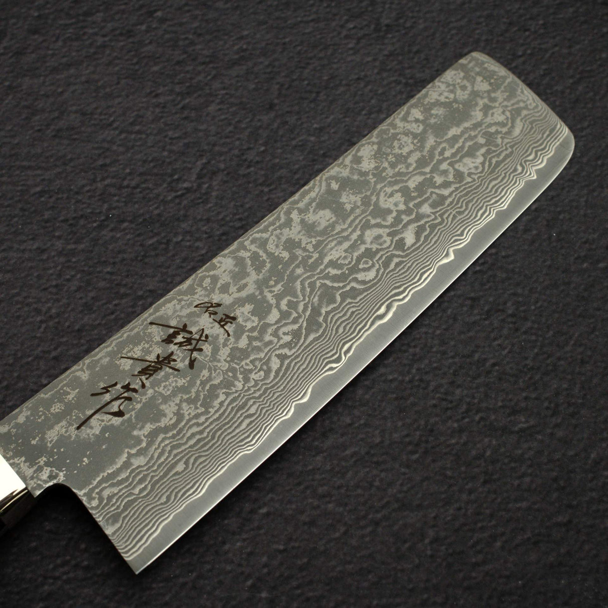 田中一之刃物製作所 スーパーゴールド2 黒染めダマスカス 菜切 165mm