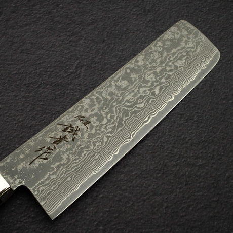 田中一之刃物製作所 スーパーゴールド2 黒染めダマスカス 菜切 165mm