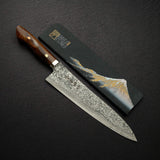 田中 スーパーゴールド2 ダマスカス 牛刀 240mm 洋柄ガード付き